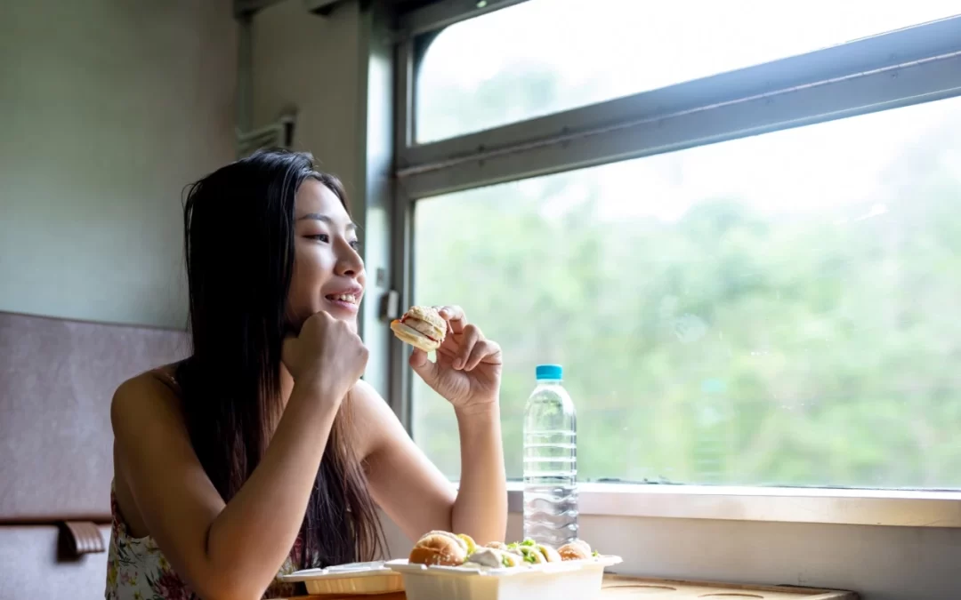 food on train