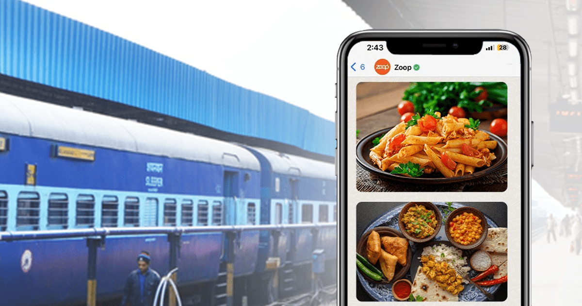 Order Food in Train on WhatsApp