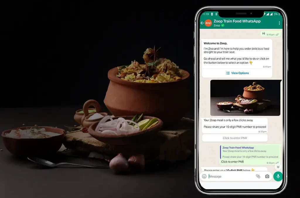 WhatsApp food ordering