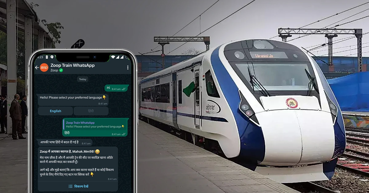 Order Food on train online in Vande Bharat Express