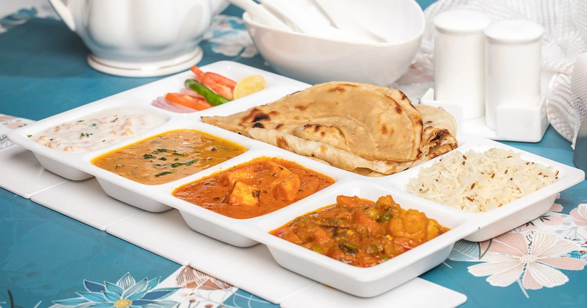 Meals on train delivered at Gwalior train station 