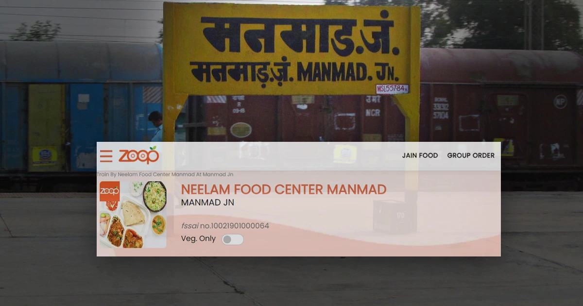 Food delivery in train from top restaurants at the Manmad Railway Station