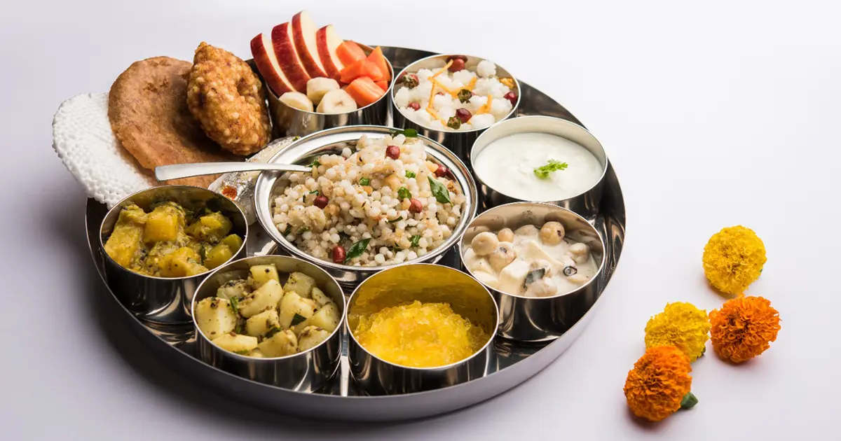 Satvik food on the train during Navratri fasting