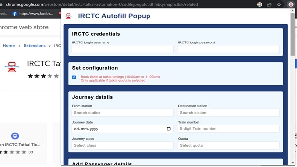 IRCTC Tatkal Automation Tool