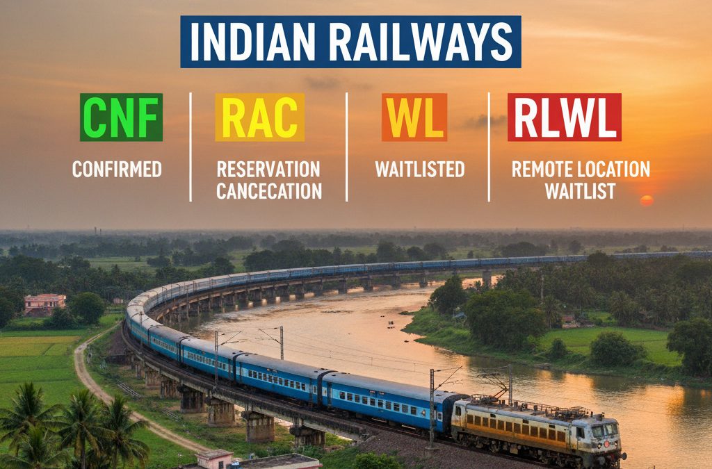 CNF, RAC, WL & RLWL in Indian Railway Ticket