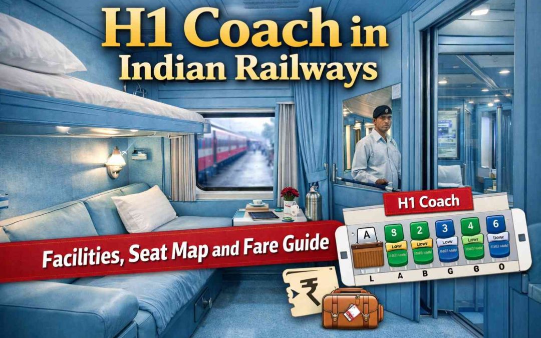H1 Coach in Indian Railways: Facilities, Seat Map and Fare Guide